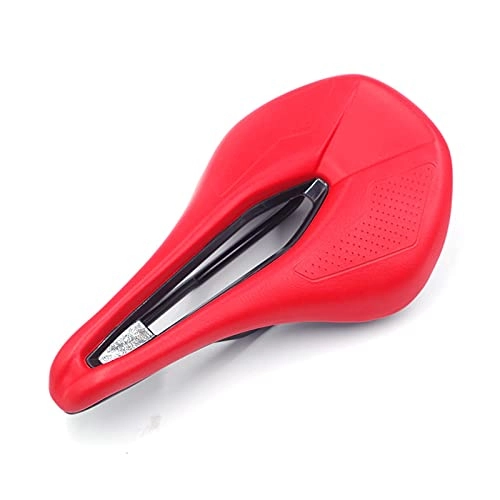 Mountain Bike Seat : SIY Bicycle Saddle For Mens Womens Comfort Road Cycling Saddle Mtb Mountain Bike Seat 143mm Black Red Green Accesorios (Color : RED)