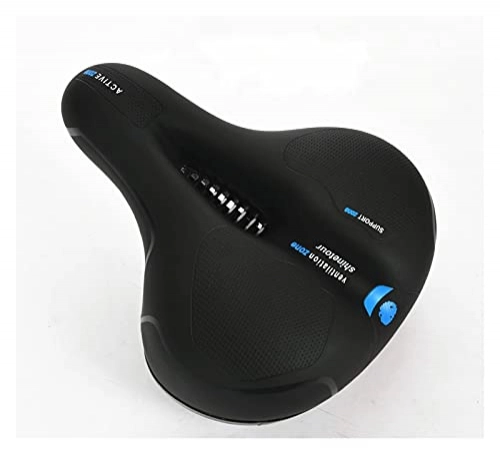 Mountain Bike Seat : SIY Bike Seat Cushion Big Buttock Soft Shock Absorption Ball Breathable Bicycle Saddle Riding Accessories (Color : Blue)
