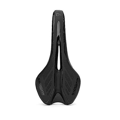 Mountain Bike Seat : SIY Comfortable Shock Absorption Riding Saddle Elastic Mountain Hollow Bicycle Seat Cushion Cycling Accessories (Color : Black)