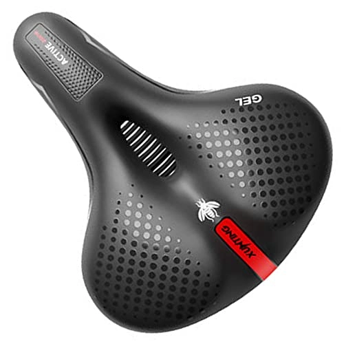 Mountain Bike Seat : SJASD Oversized Comfortable Bicycle Saddle, Women or Men Replacement Bike Seat, Ergonomic Breathable Hollow Design Bicycle seat, Universal Fit ​for MTB, Road, Trek Bike