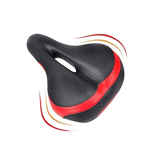 Mountain Bike Seat : SMSOM Comfortable Bike Seat- Replacement Wide Bicycle Saddle Memory Foam Padded Soft Bike Cushion with Dual Shock Absorbing Rubber Balls Universal Fit for Indoor / Outdoor Bikes
