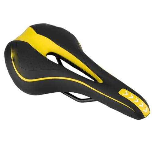 Mountain Bike Seat : Soft Bicycle Seat Saddle Hollow Saddle Road Mountain Bike Seat Cushion yellow