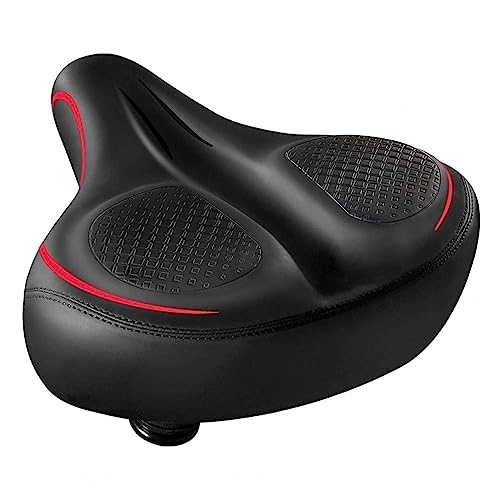 Mountain Bike Seat : Soyeacrg Replacement Bike Saddle for Men Women Comfortable Memory Foam Bike Seat Cushion with Dual Shock Absorbing Ball for Stationary / Exercise / Indoor / Mountain / Road Bikes, Black