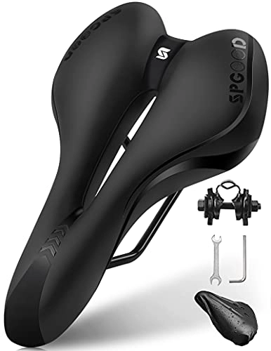 Mountain Bike Seat : SPGOOD Bicycle saddle for men and women with cover gel saddle, comfortable hollow ergonomic bicycle seat, touring saddle, racing saddle, Velo saddle for mountain bike / BMX / road bike / EMTB / dirt bike.