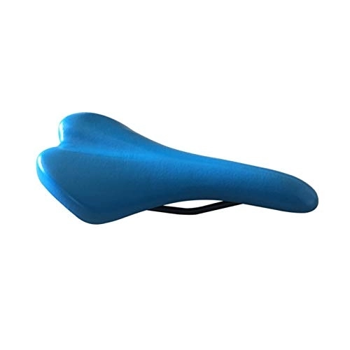 Mountain Bike Seat : SQATDS Fixed Gear BMX Mountain Road Cycling MTB Bike Bicycle Saddles Soft PU Seat Cushion Accessories Bicycle seat (Color : Blue)