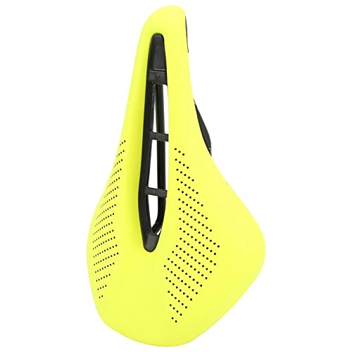 Mountain Bike Seat : Surebuy Bike Saddle Cushion, Bike Cover Comfortable and Breathable Ergonomic Design Wide Tail Wing Design for Mountain Bike(Yellow black dots)