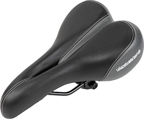 Mountain Bike Seat : The Gazzetta dello Sport, Rally saddle for adult mountain bike, equipped with convenient universal and adjustable fastening, created with comfortable central hole, perfect for use on dirt roads