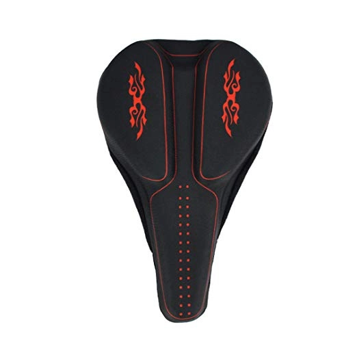 Mountain Bike Seat : Thick Sponge Gel Cover Cycling Seat Comfortable Cushion Soft Seat Cover For Accessories RED