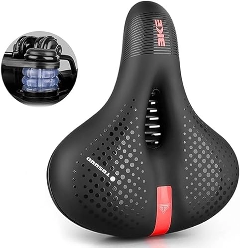 Mountain Bike Seat : THYMOL MTB Mountain Bike Seat For Women Men With Shock Absorbing Balls Spinning Exercise Cycle Saddle Road Bicycle Saddle Comfortable Soft Cushion Thicken Universal (Color : #09)