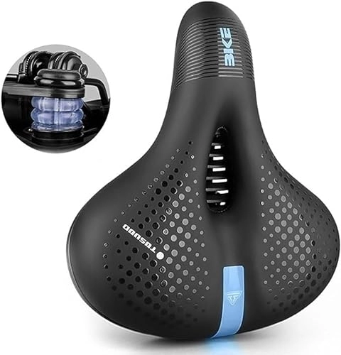 Mountain Bike Seat : THYMOL With Shock Absorbing Balls Spinning Exercise Cycle Saddle Road Bicycle Saddle MTB Mountain Bike Seat For Women Men Bicycle Seat Thicken Comfortable (Color : #06)