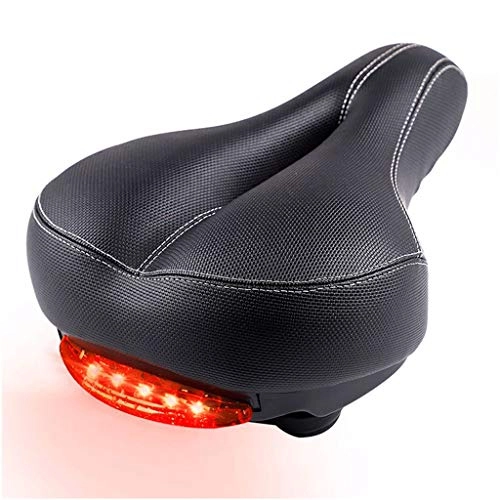 Mountain Bike Seat : TRonin Big Ass Bicycle Cushion, Comfortable Soft Bicycle Saddle With Taillight Hollow Ergonomic Bicycle Seat Safety Breathable Mountain Bike Seat For Fit Road / Mountain Bike Etc.