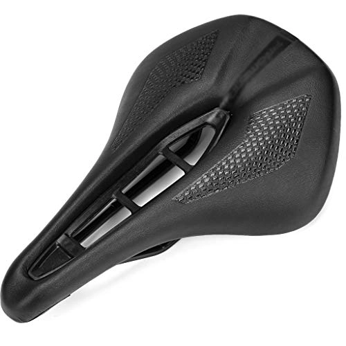 Mountain Bike Seat : TRonin Road Mountain Bike Seat, Life Waterproof Breathable Safety Comfortable Bike Seat Breathable Ergonomic Cycling Saddle For Outdoor And Indoor Bicycle (Color : Black)
