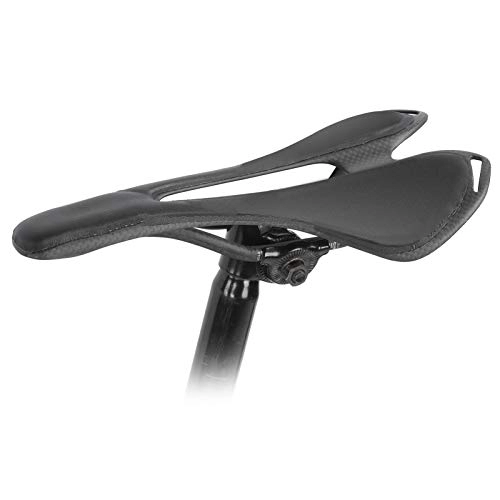 Mountain Bike Seat : Tuzoo Bicycle Cushion, Comfortable Saddle, Black Full Carbon Fiber for Cycling Saddle Replacement Cycling Saddle Bike