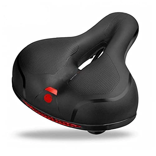 Mountain Bike Seat : Uayasily Gel Bike Seat Bicycle Saddle Comfort Cycle Saddle Wide Cushion Pad Waterproof for Women Men Fits Mtb Mountain Bike Road Bike Spinning Exercise Bikes Red