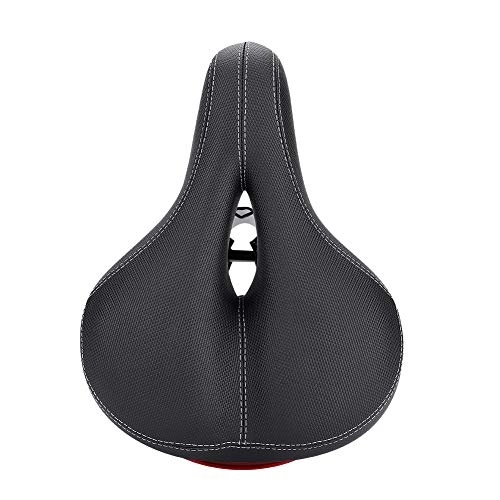 Mountain Bike Seat : Ultralight Bike Saddle, Stable Fixation LED Tail Light Mountain Bike Saddle Comfortable Lightweight for Mountain Bikes for Road Bikes