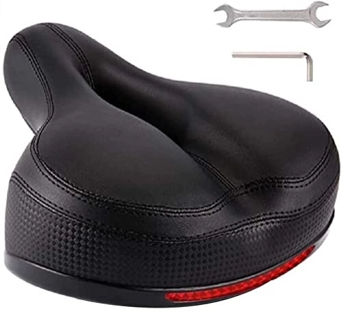 Mountain Bike Seat : Utopone Bicycle Comfort Universal Seat, Bicycle Seat Saddle with Reflective Sticker Mountain Bike Thicken Soft Cushion Install Tools Cycling Riding Accessories
