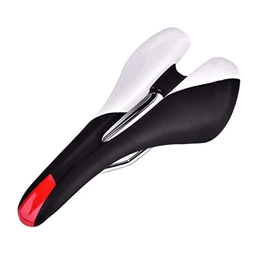 Mountain Bike Seat : VGEBY Bike Saddle 2 Colors Durable PU Leather Bicycle Cycling Seat Cushion Saddle For Mountain Road Bike (White)