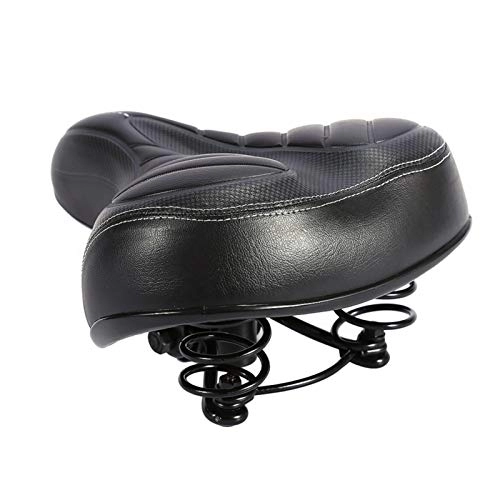 Mountain Bike Seat : VISTANIA Cycling Big Ass Bicycle Saddle Thicken Soft Cycling Cushion Shockproof Spring Mountain Road Bike Seat Comfortable Cycling Seat Pad