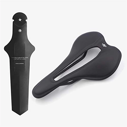 Mountain Bike Seat : VISTANIA Cycling Comfort Bicycle Saddle 250-148mm Road Mtb Mountain Bike Seat Selle Wide Saddle Cycling Men Bike Part Accessories (Color : Black)