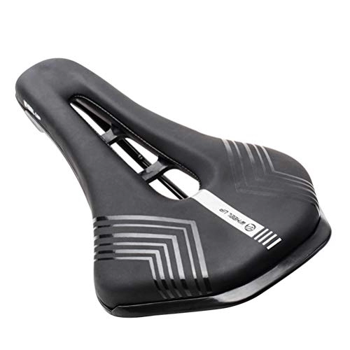 Mountain Bike Seat : VOSAREA Thickened Mountain Bike Seat PU Saddle MTB Cycling Sport Cushion Bicycle Cushion (Black)