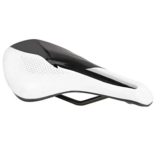 Mountain Bike Seat : Wear-Resisting Hollow Seat Breathable Cushion Pad Outdoor MTB Road Cycling Replace Cycling Saddle White
