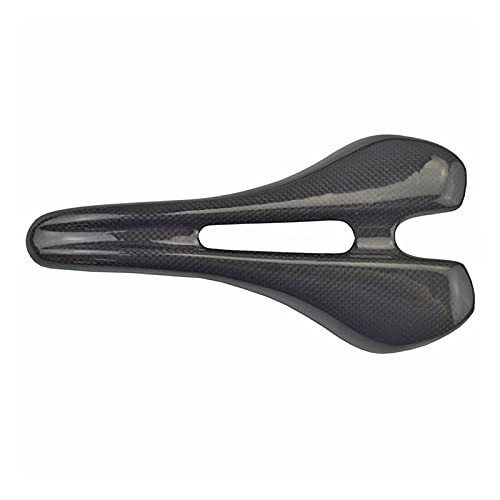 Mountain Bike Seat : wuwu Bicycle Parts Bicycle Carbon Saddle Bike Cushion Mountain Bikes Road 270 * 140mm (Color : 3k gloss)