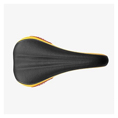 Mountain Bike Seat : wuwu Bicycle Saddle Monorail Orange Synthetic Sides Soft Cycling Seat Mtb Mountain Bike Saddle Accessories