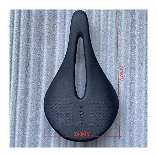 Mountain Bike Seat : wuwu Bike Saddle MTB Bicycle Saddles Mountain Bike Racing Saddle PU Breathable Soft Seat Cushion (Color : 240x140MM)