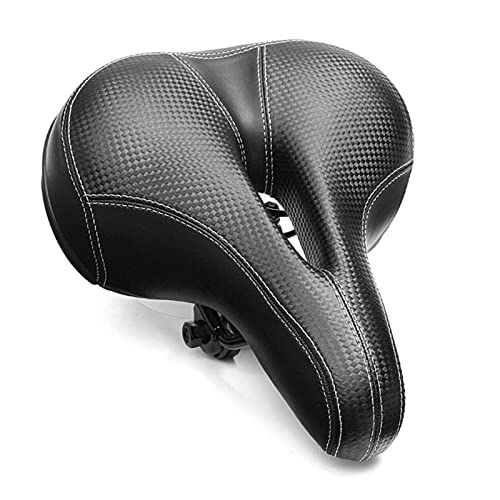 Mountain Bike Seat : ZZHH Wide Bicycle Saddle MTB Bike Seat Soft Comfort Cushion Pads Sprung thickened foaming soft rubber (Color : As show)