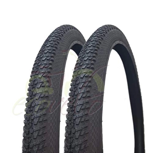 Mountain Bike Tyres : 2 Covers 29 x 2.125 (57-622) Black Rubber Tyres Composition Mountain Bike MTB Bike