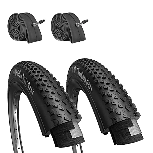 Mountain Bike Tyres : 2 x Rycheer MTB Bicycle Tyres 29 Inches 29 x 2.10 Includes 2 x Tubes with Dunlop Valve