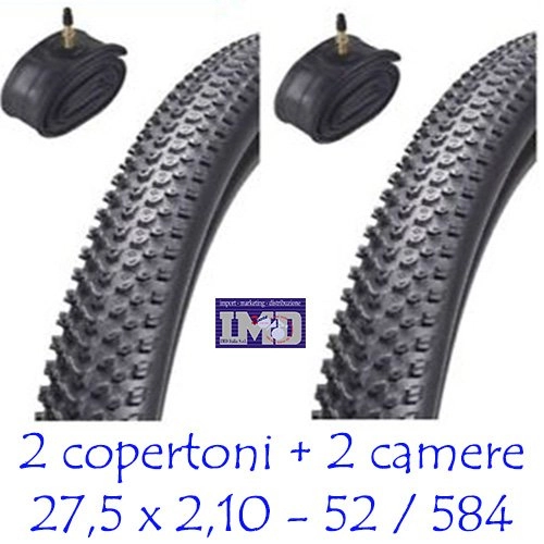 Mountain Bike Tyres : CHAOYANG 2Tyres MTB Bicycle Inner Tube 27.5x 2.1Mountain Bike Tyre