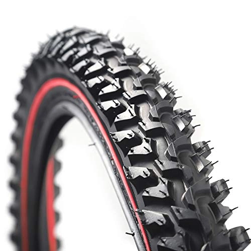 Mountain Bike Tyres : D8SA7W Bicycle Tires 26 2.125 MTB 26 Inch 24 Inch 1.95 Wire Bead Tyres Mountain Bike Tire Large Tread Strong Grip Cross-country (Size : 26x1.95 red)
