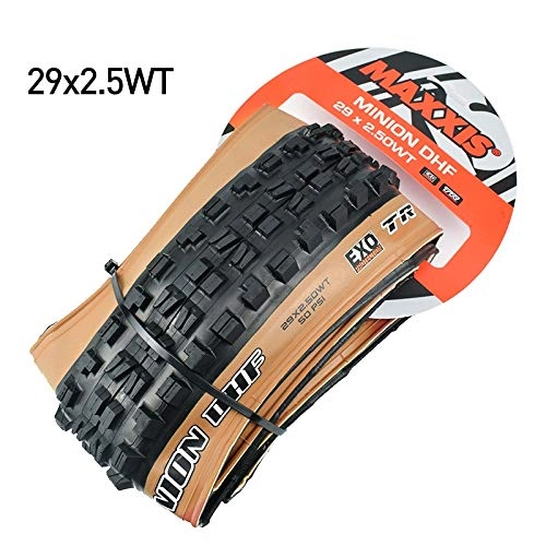 Mountain Bike Tyres : GHMOZ Outdoor sport MAXXIS 27.5 * 2.3 / 2.4 / 2.5 Tubeless Ready EXO TR Bicycle Tire 29 * 2.4 / 2.5 DH Mountain Bike Tire Folding Tyre DownHill MINION DHF DHR (Color : DHF 29X2.5 TR)