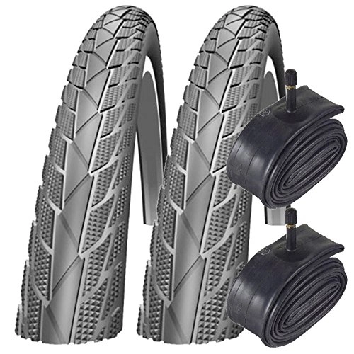 Mountain Bike Tyres : Impac 2x Streetpac (Made by Schwalbe) 26 x 1.75 MTB Bike Tyres & Schrader Tubes