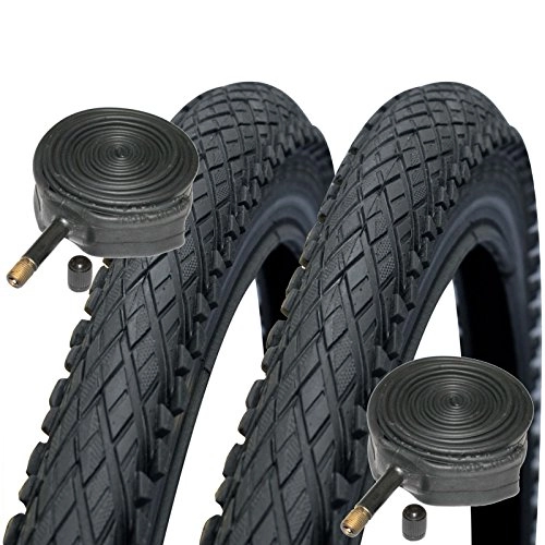 Mountain Bike Tyres : Impac Crosspac 700 x 38c Hybrid Bike Tyres with Schrader Tubes (Pair)