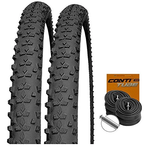 Mountain Bike Tyres : Impac Set: 2x Smartpac MTB Allround tyres + Conti Tubes Schrader Valve 29 / 57