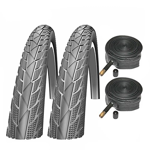 Mountain Bike Tyres : Impac Streetpac 26" x 1.75 Mountain Bike Tyres with Schrader Tubes (Pair)