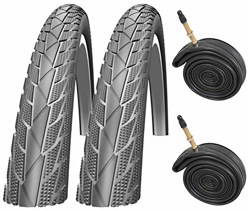 Mountain Bike Tyres : Impac Streetpac 26 x 1.75 Slick Mountain Bike Tyres (Pair) with Presta Tubes