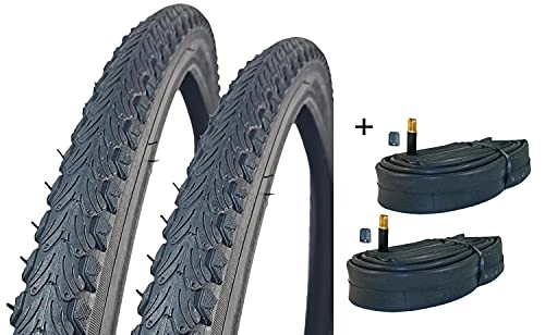 Mountain Bike Tyres : Innova 2 x Bicycle Tyres 28 x 1.50 (42-622) 28 Inch Clincher Tyres City Bike Trekking Bicycle Coat + Inner Tube
