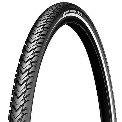 Mountain Bike Tyres : Michelin Protek Mountain Bike Tyre 26 x 1.85 Cross Reinforcement Black TR (47-559) Reflex Side