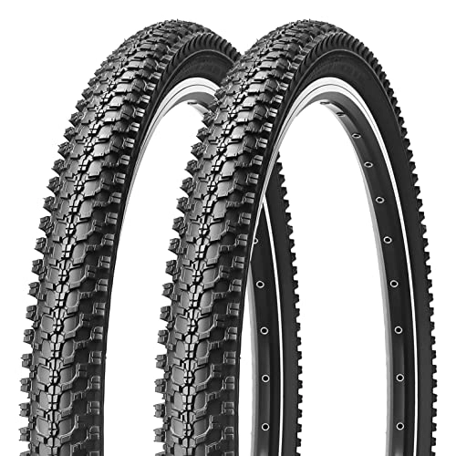 Mountain Bike Tyres : MOHEGIA Bike Tires, 2 Pack 26x1.95 Inch Folding Replacement Tires for MTB Mountain Bicycle