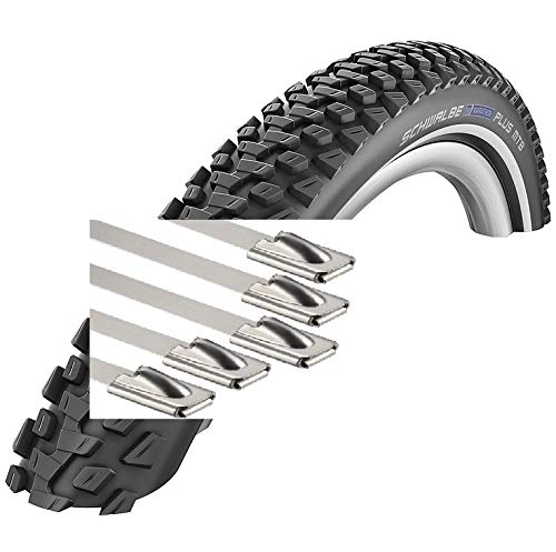 Mountain Bike Tyres : Mountain Bike Snow Tyre Straps x20 Metal Cable Ties SS304 Self Locking Anti Heat Anti Corrosion Ice Mud Wet Grip UV Resistant Metal Heavy Duty Straps