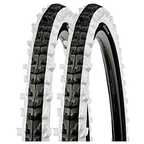 Mountain Bike Tyres : P4B 2 x 24 inch bicycle tyres, very good grip in all situations, smooth running, 24 x 1.95, 50-507, for mountain bike, 24 inch bicycle coat, in black.