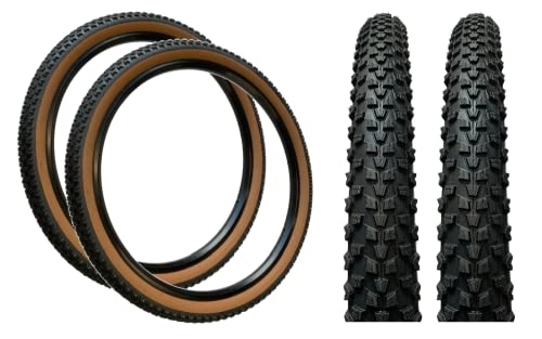 Mountain Bike Tyres : PAIR Baldy's 26 x 2.25 Mountain Bike Classic Brown Wall Off Road TYRES