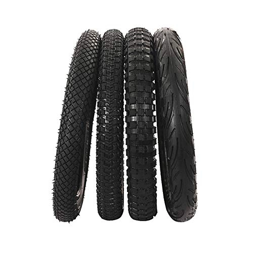 Mountain Bike Tyres : QinnLiuu Hybrid Bike Tyres, Antipuncture Protection for Road Mountain Hybrid Bike Bicycle (Pack of 2), 14 * 1.75 inch
