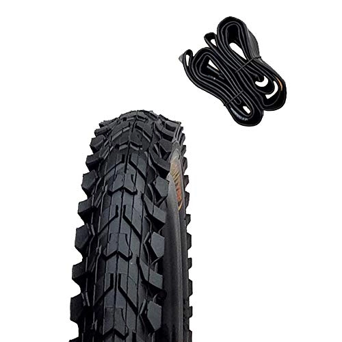 Mountain Bike Tyres : QinnLiuu Hybrid Bike Tyres, with Inner Tubes - Pair, High-Elastic Wear-Resistant Tires, Mountain Bike All-Terrain Tire Accessories, 12 * 1.75 inch