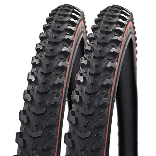 Mountain Bike Tyres : Raleigh CST T1310 Eiger Redline 26" X 1.95 Mountain Bike Tyres (Pair)