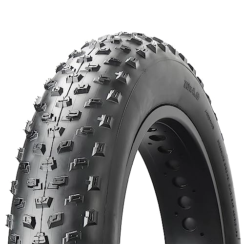 Mountain Bike Tyres : REOTEL 20 / 26 X 4.0 Inch Fat Bike Tires, Snowmobile Beach MTB Electric Bicycles Anti-Slip Fat Tire, Outdoor Cycling Spare Tire, Bike Accessory, 26x4.0inch