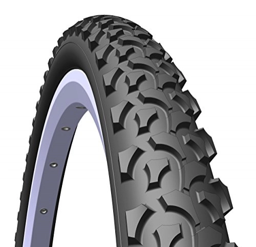 Mountain Bike Tyres : Rubena 1 PAIR of Mitas Rapid MTB & Cross Country Tyre, 24 x 1.75 x 2 (47-507), black (Pair of Tyres).